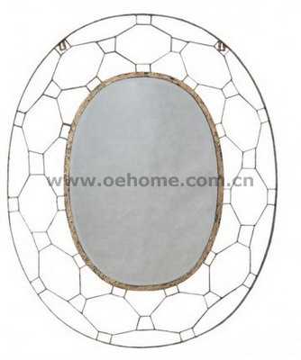 8376 Decorative modern hanging metal wall mirror